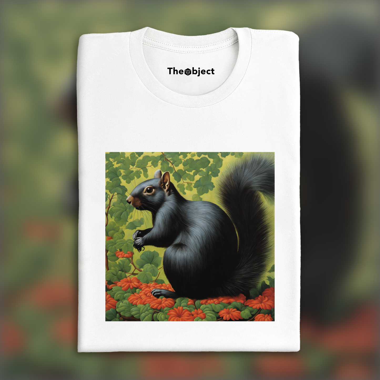 T-Shirt - Surréalisme belge, a black squirrel - 854279793