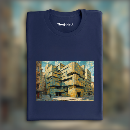 T-Shirt - Peinture capturant la turbulence passionnée de la nature et de l’émotion humaine, Brutalist architecture, city - 4061858716