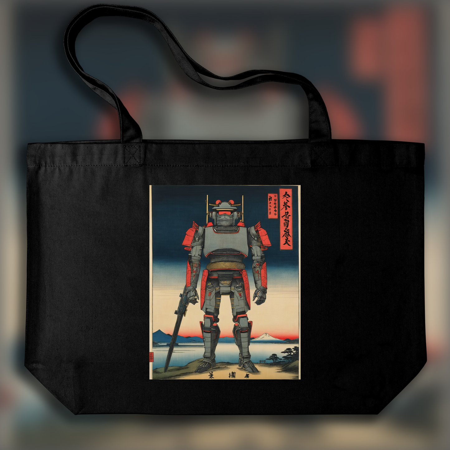 Tote bag - Poetic ukiyo-e views, fleeting moments, Cyborg - 1668987908