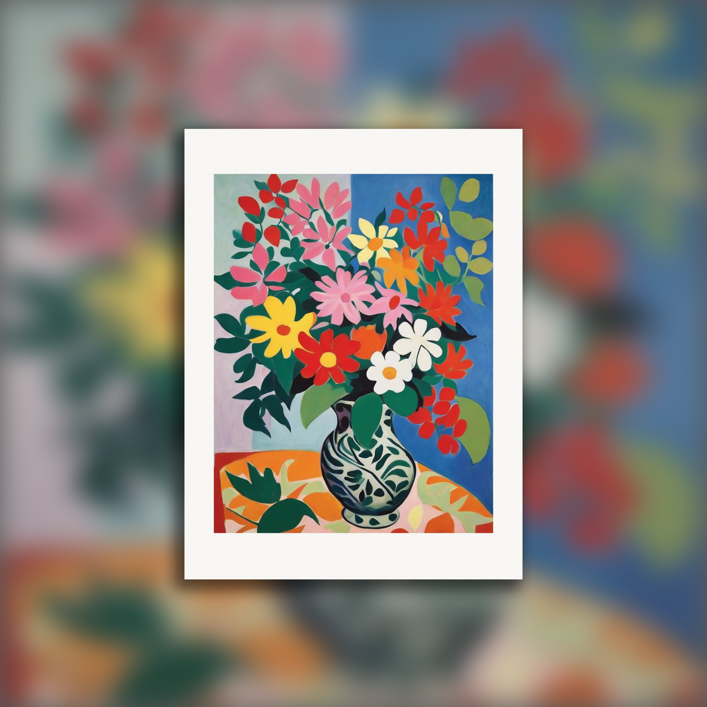 Poster - Expressive and abstract shapes, decorative sensitivity, Flower - 4041213177