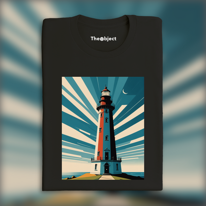 T-Shirt - Clean style, geometry and restricted color palettes, Lighthouse - 1402551983