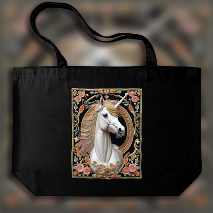 Tote bag - Embroidery, Unicorn - 1593840817