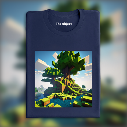 T-Shirt - Minecraft, Paysage base sur un arbre - 96362140