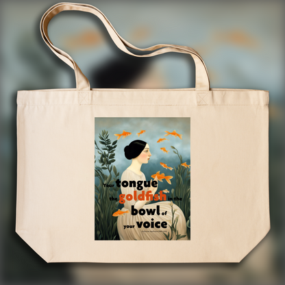 Tote bag - Ta langue ce poisson rouge, Guillaume Apollinaire - 6028090384