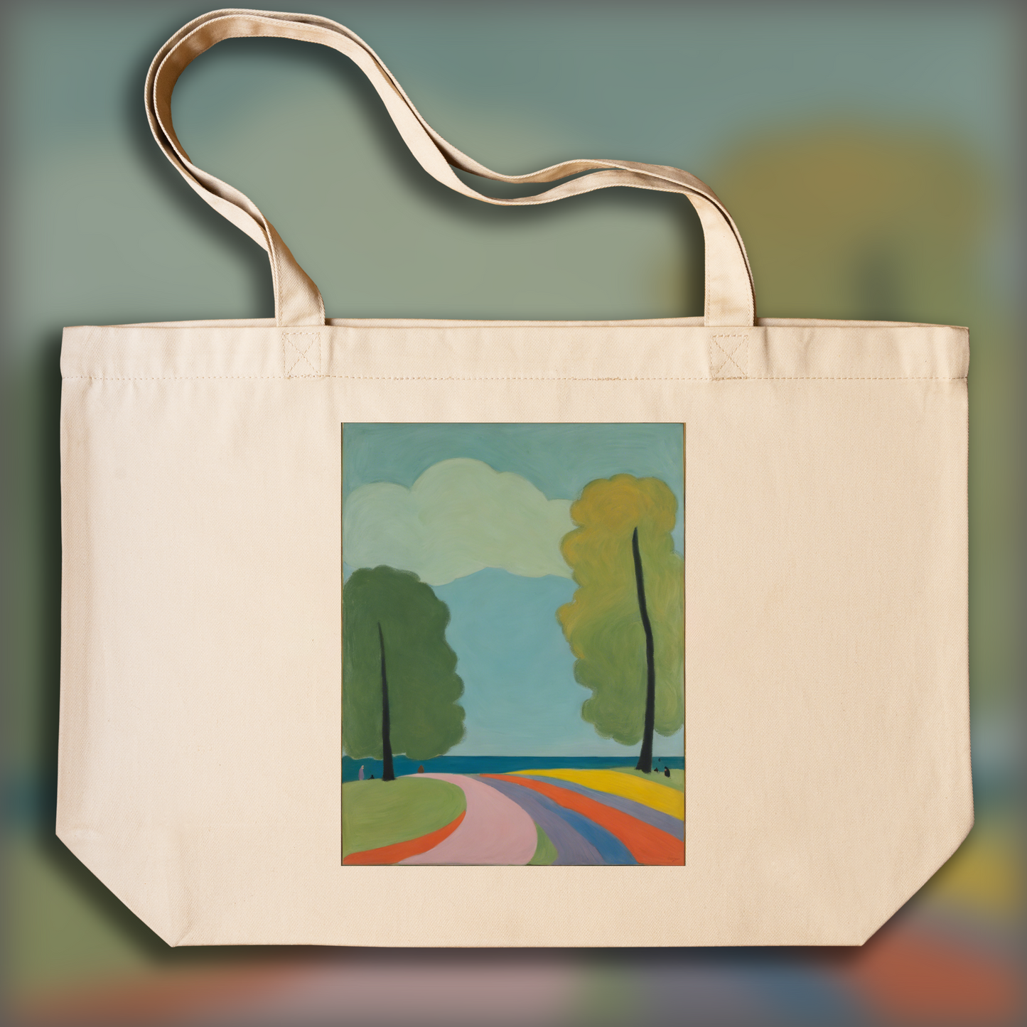 Tote bag - Figuratif intimiste américain, tendance abstraite, Arc-en-ciel - 3552707895