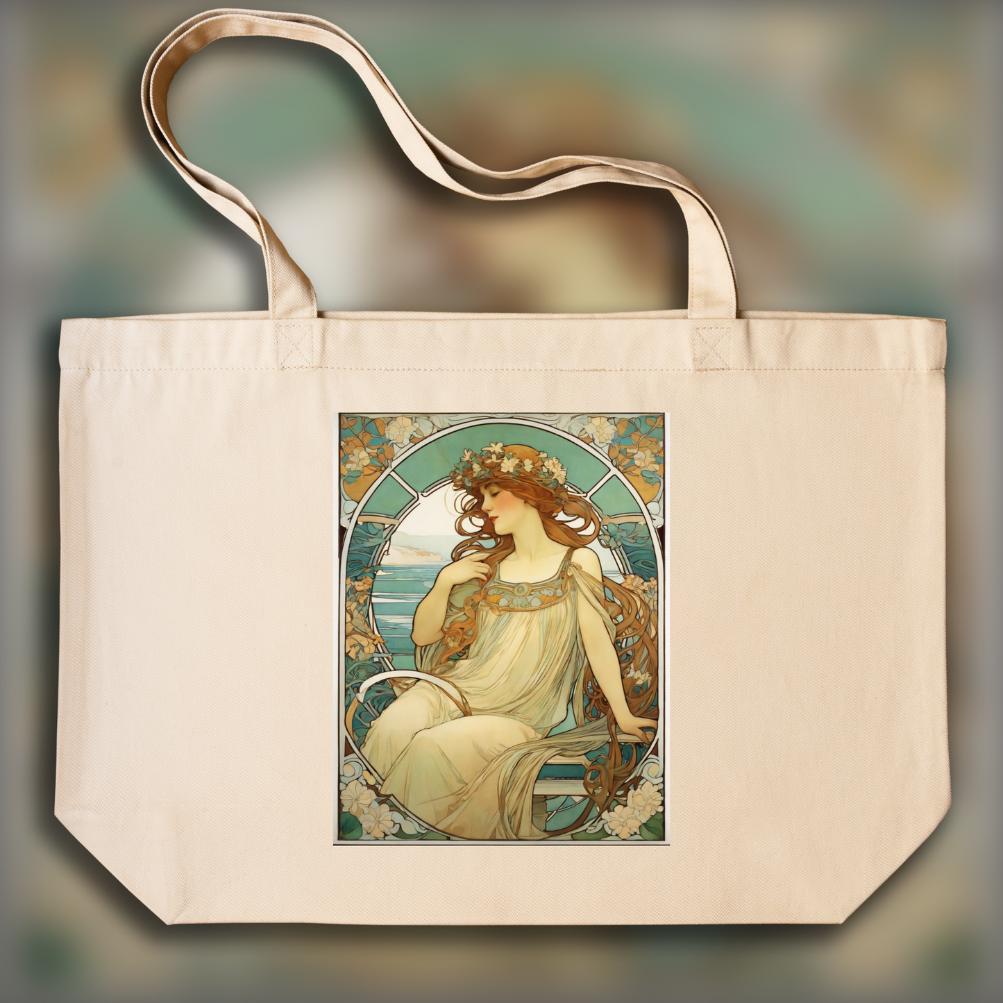 Tote bag - Enchanting fusion of ornate lines and flowing shapes, Boat - 4067868031