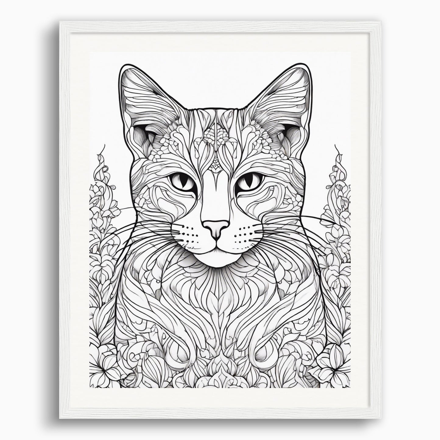 Poster: Coloring page, Cat