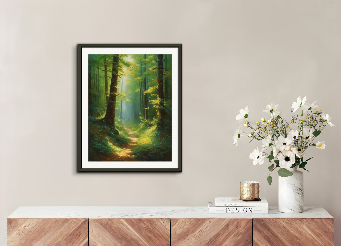 Poster with metal frame: Magical realism, Forest