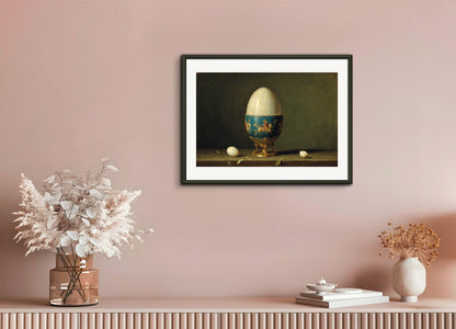 Poster with metal frame: Jean-Antoine Watteau, Egg