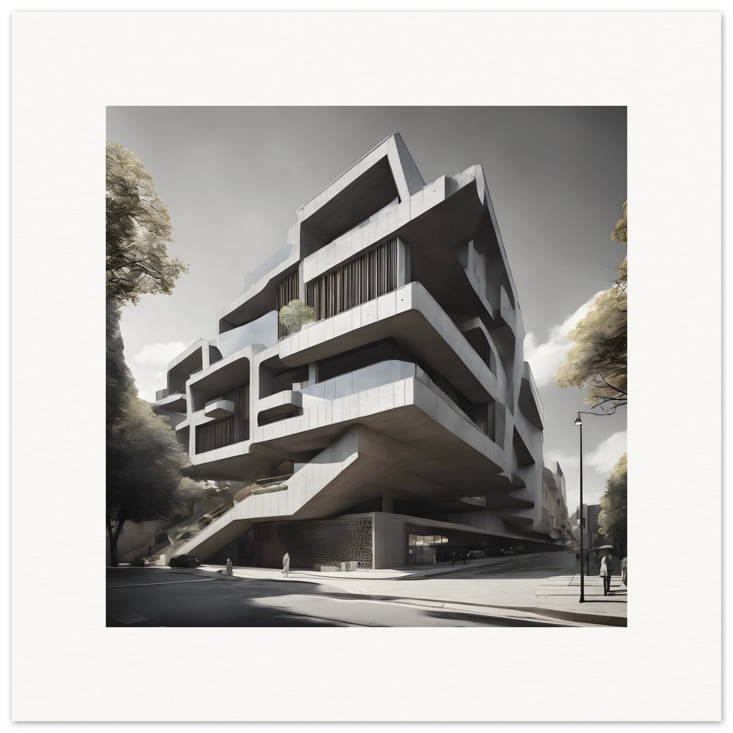 Poster - Late modernism, Brutalist architecture, city - 438035921