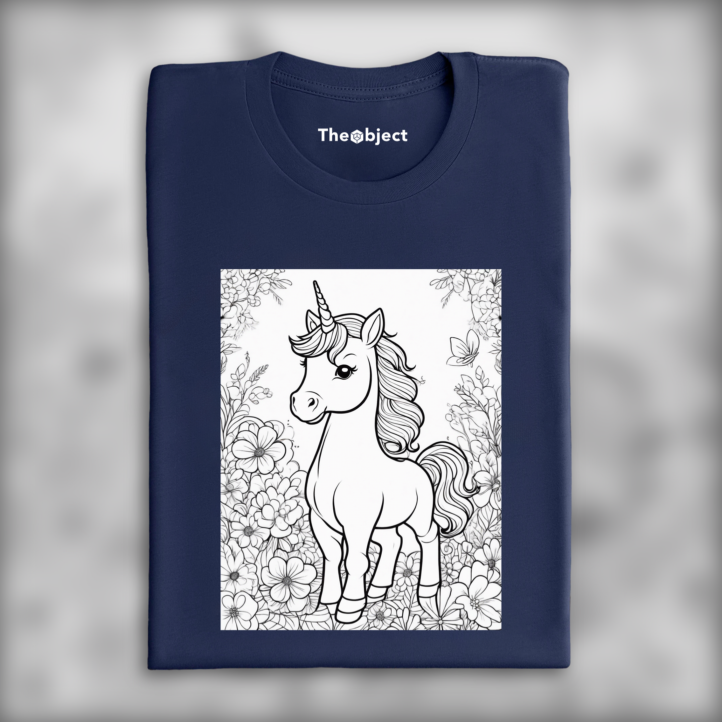 T-Shirt - Drawing for coloring, A baby cute unicorn - 259140410