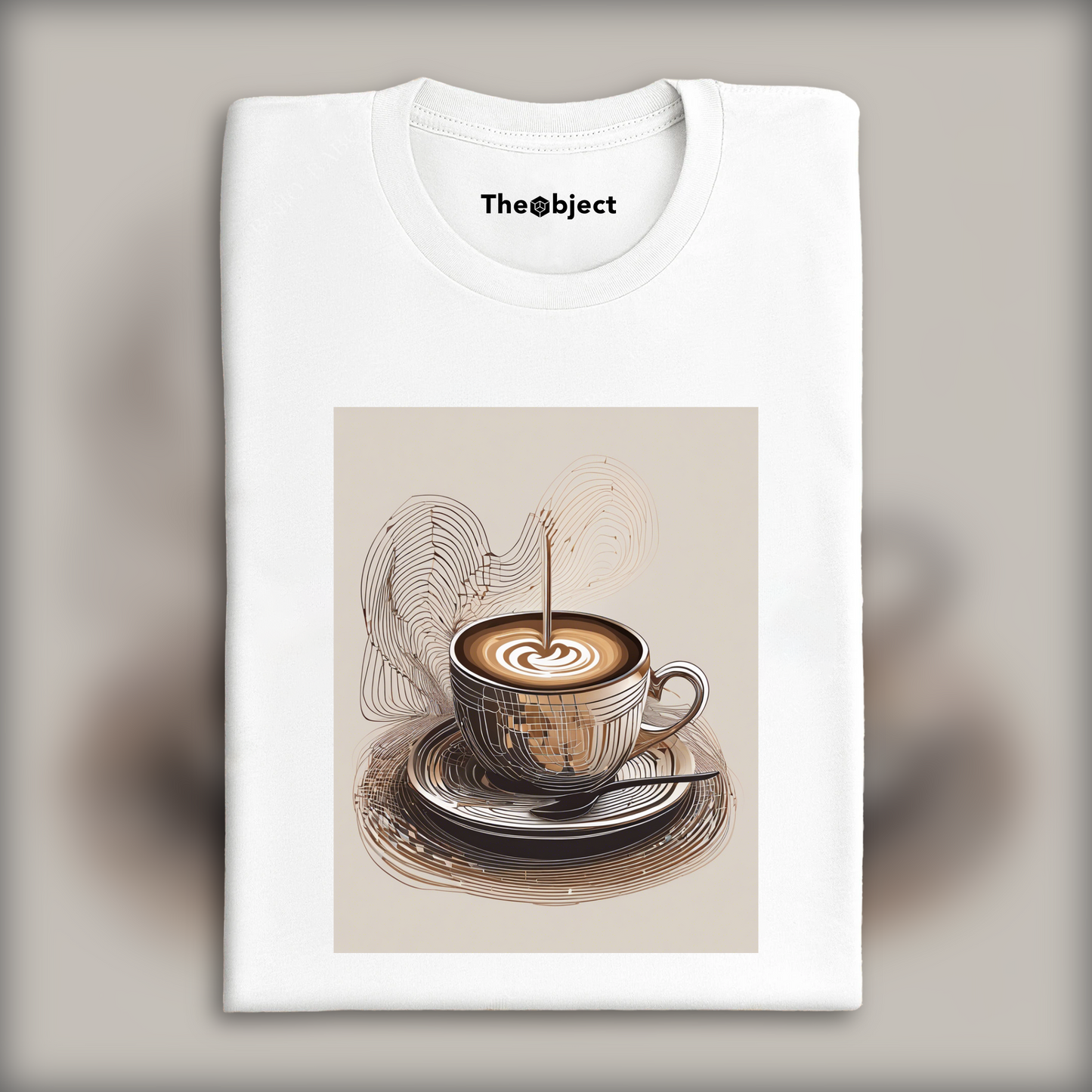 T-Shirt - Algorithmic art, Coffee - 3025442660