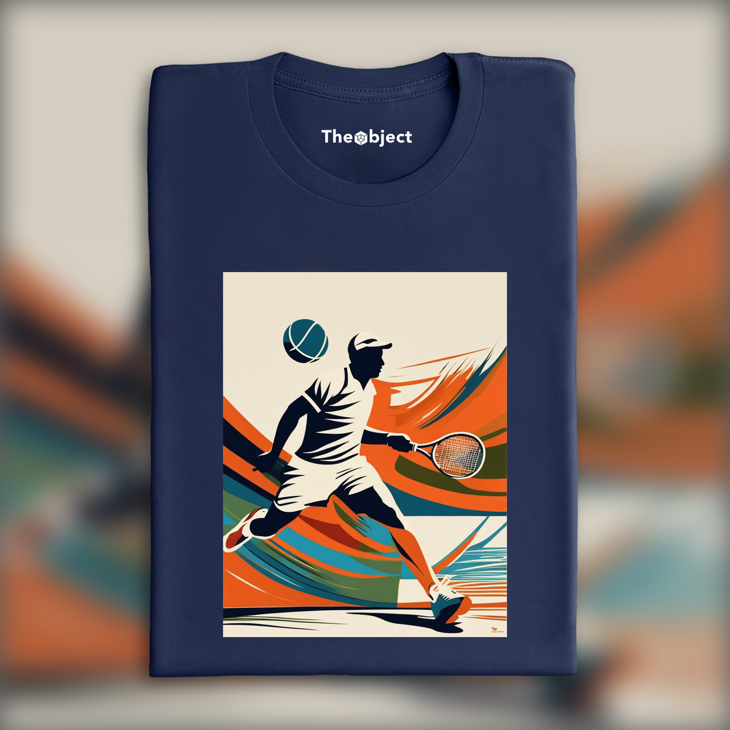 T-Shirt - Clean American, modern and nervous illustration, Tennis player - 4283238361