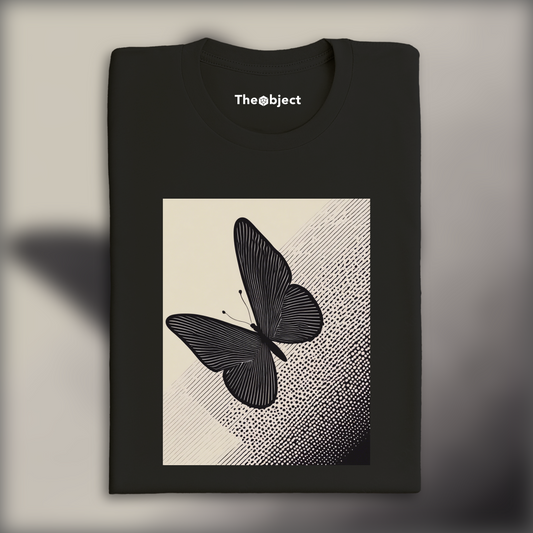 T-Shirt - Halftone Dot Art, Butterfly - 1595048579