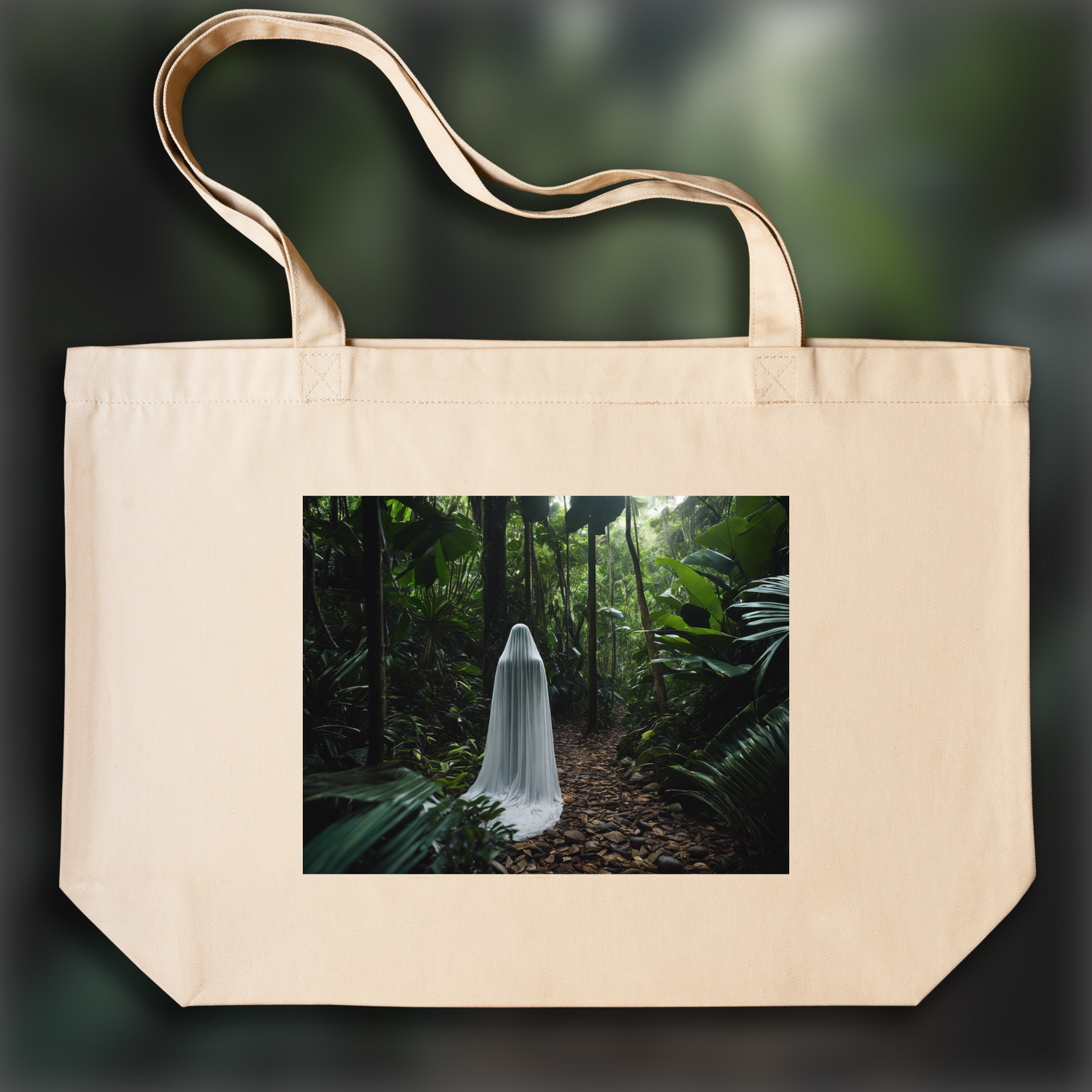 Tote bag - Photographie réaliste, Ghost in The Seychelles in jungle - 3170789856