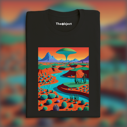 T-Shirt - Œuvre solaire américaine mêlant pop art et hyperréalisme, Paysage exoplanète - 2545043940