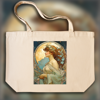 Tote bag - Enchanting fusion of ornate lines and flowing shapes, The Moon - 1800052256