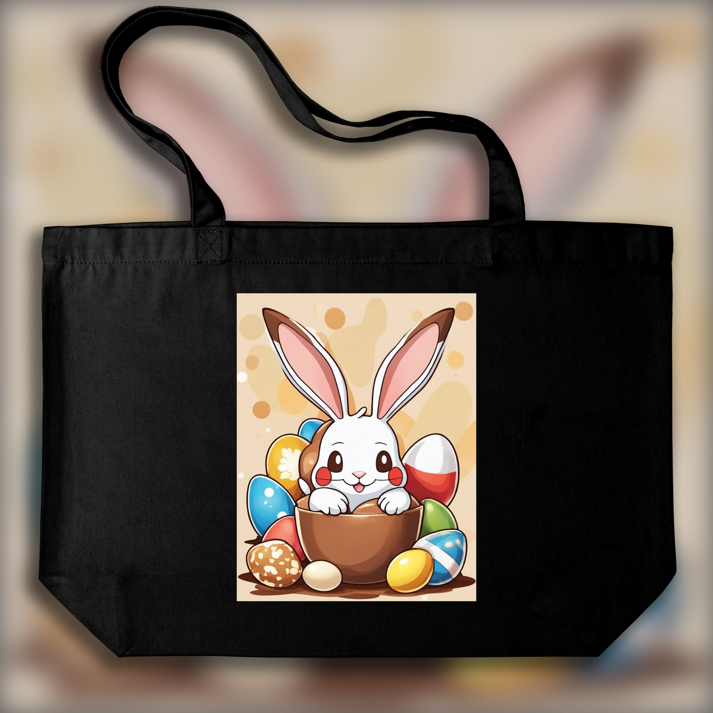 Tote bag - Pokémon , rabbit with chocolate egg - 3142772989