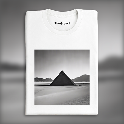 T-Shirt - Architectural and industrial elements, black and white, Pyramid - 2433305901