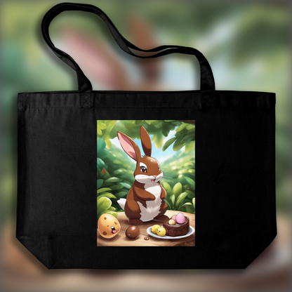 Tote bag - Pokémon , lapin avec oeuf en chocolat - 1141031381