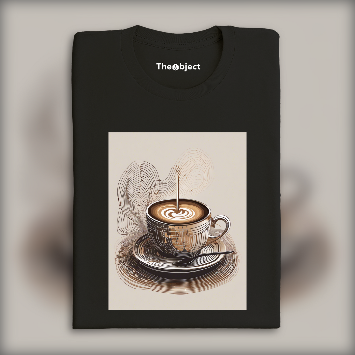 T-Shirt - Algorithmic art, Coffee - 3025442660