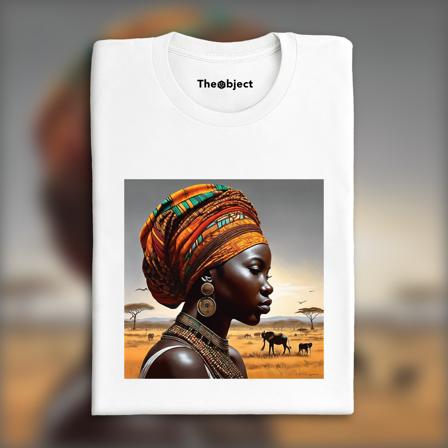 T-Shirt - Art africain, Paysage - 3510260112