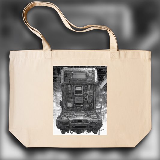 Tote bag - Contemporary dark cyberpunk manga, Video game console - 4152841934