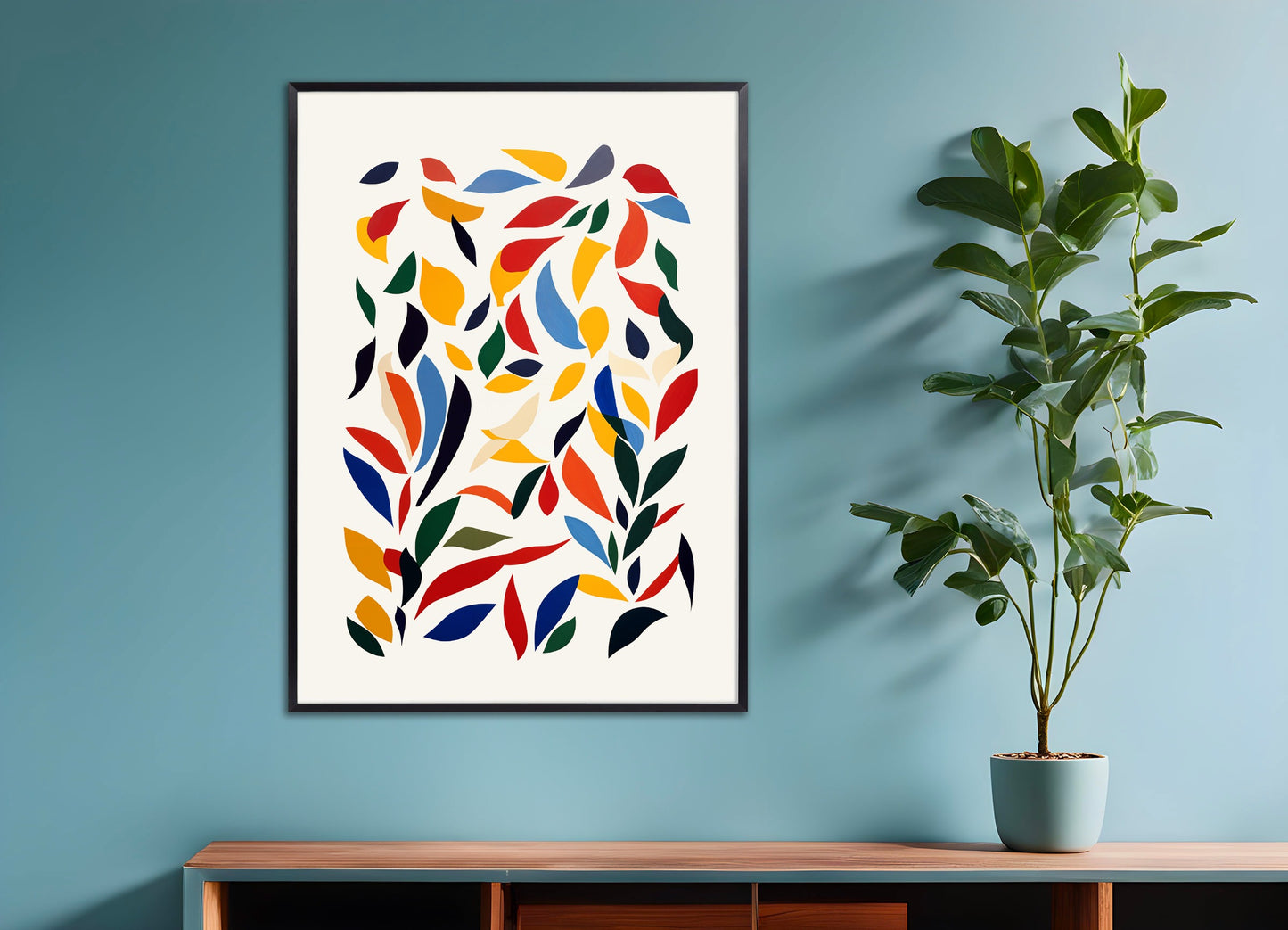 Poster with metal frame: Colorful cut-outs