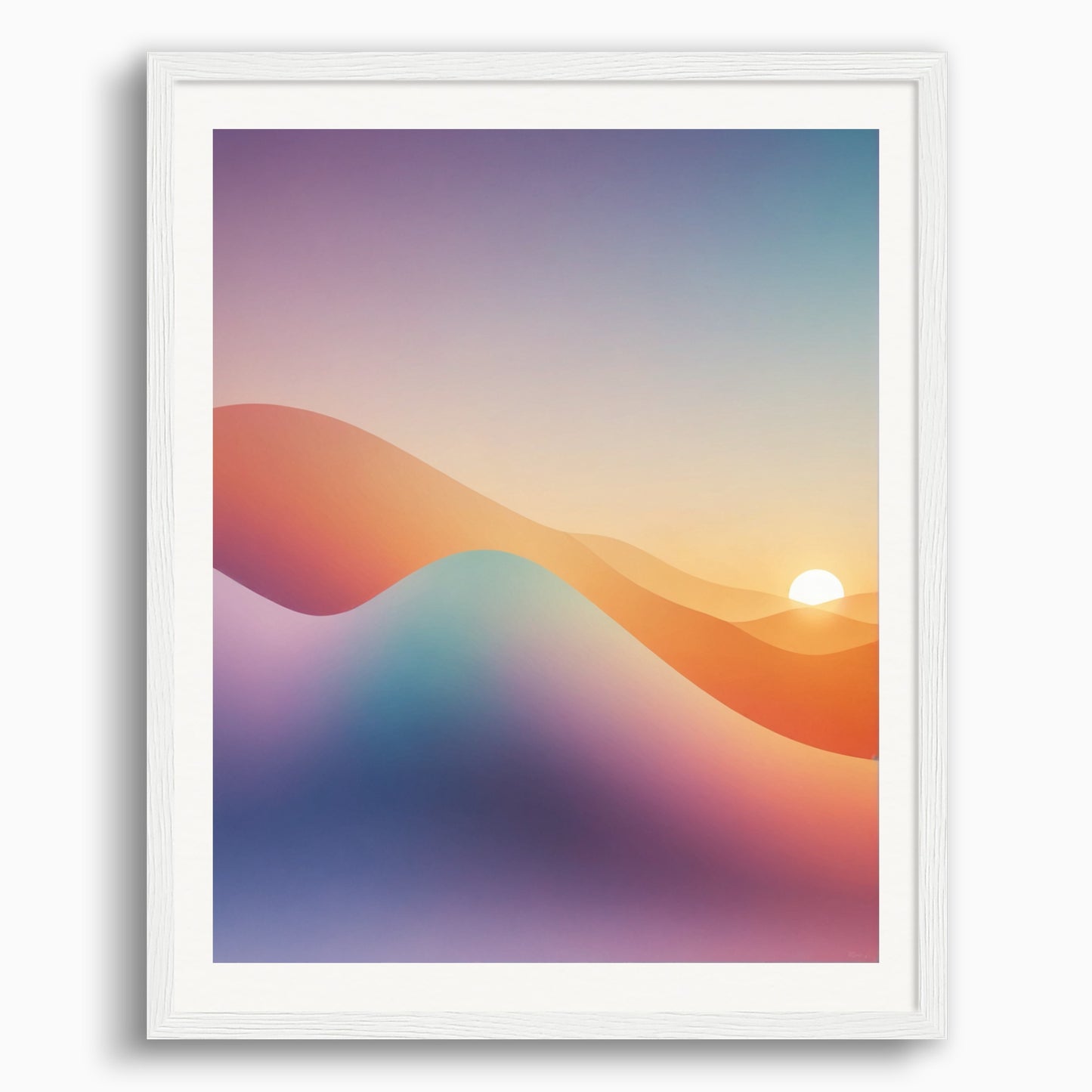 Poster: Soothing Abstract Gradients, Snowboard 