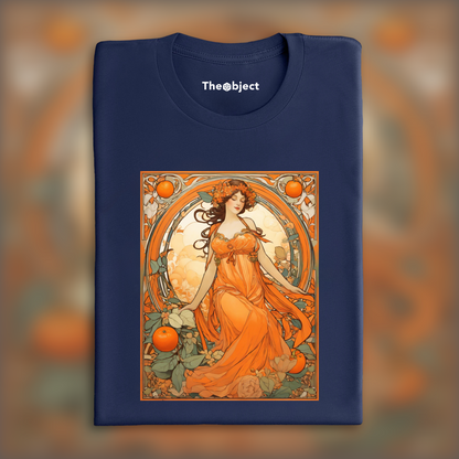 T-Shirt - Enchanting fusion of ornate lines and flowing shapes, Orange  - 3550359533