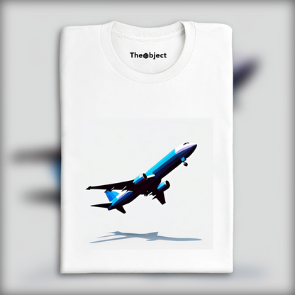 T-Shirt - Low polygon, Plane - 1638599734