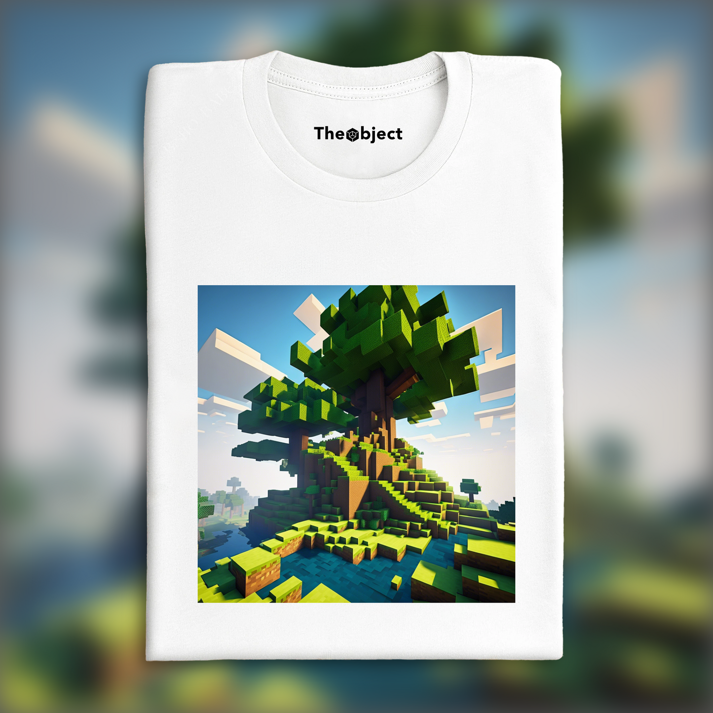 T-Shirt - Minecraft, Paysage base sur un arbre - 96362140