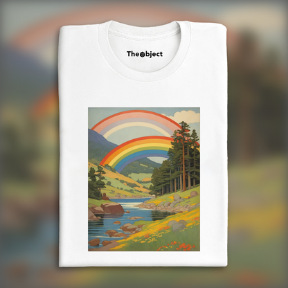 T-Shirt - "The Plastic Club" American Art Nouveau, Rainbow - 3529549124