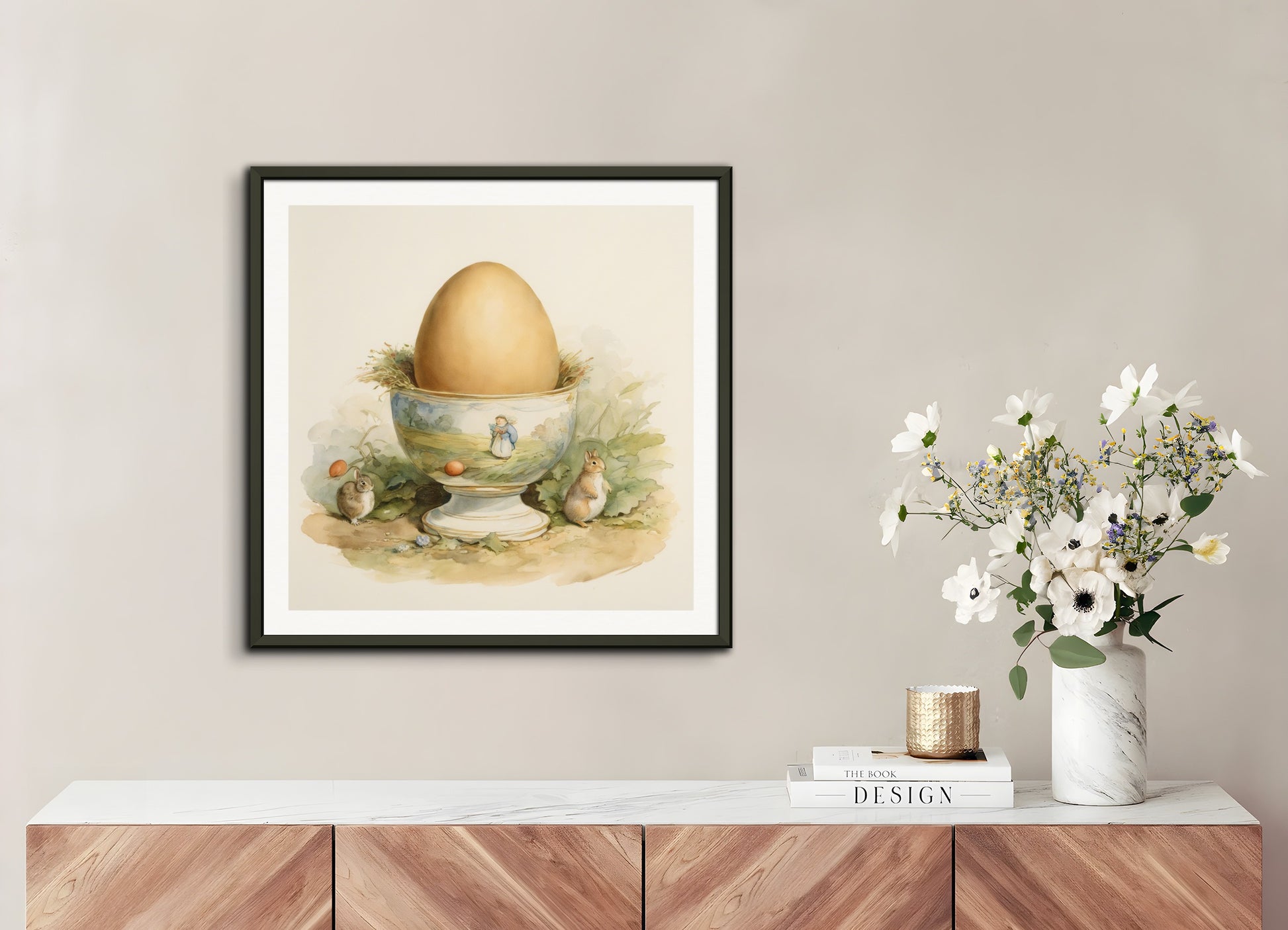 Poster with metal frame: , Egg