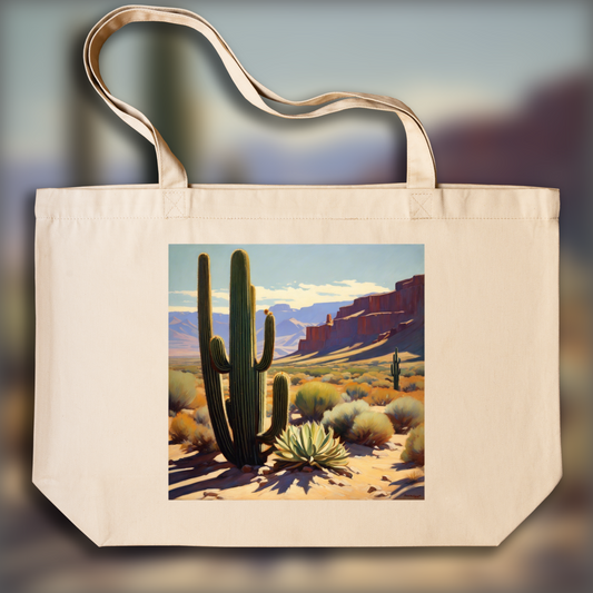 Tote bag - Landscapes of the American West with dramatic shapes, Cactus - 2446687628