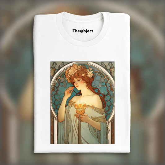 T-Shirt - Enchanting fusion of ornate lines and flowing shapes, Candle - 3334389646