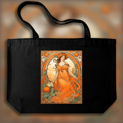 Tote bag - Enchanting fusion of ornate lines and flowing shapes, Orange  - 3550359533