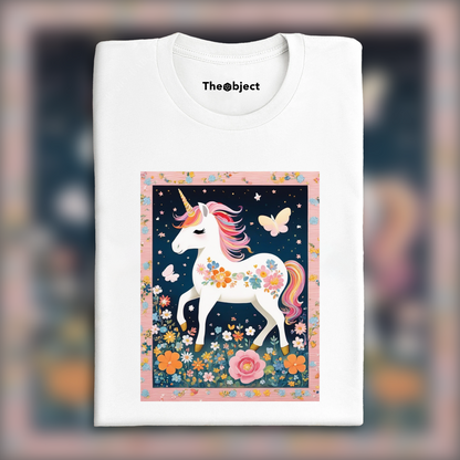 T-Shirt - Japanese Superflat, A baby cute unicorn - 3915002754