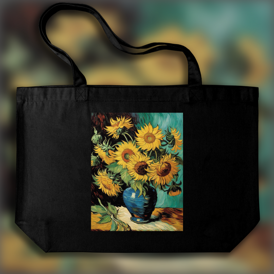 Tote bag - Painting capturing the passionate turbulence of nature and human emotion, Flower - 2544290213