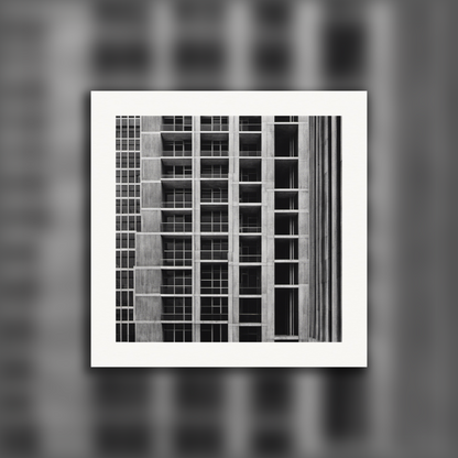 Poster - Abstract urban explorations, black and white, Brutalist architecture, city - 3546003890