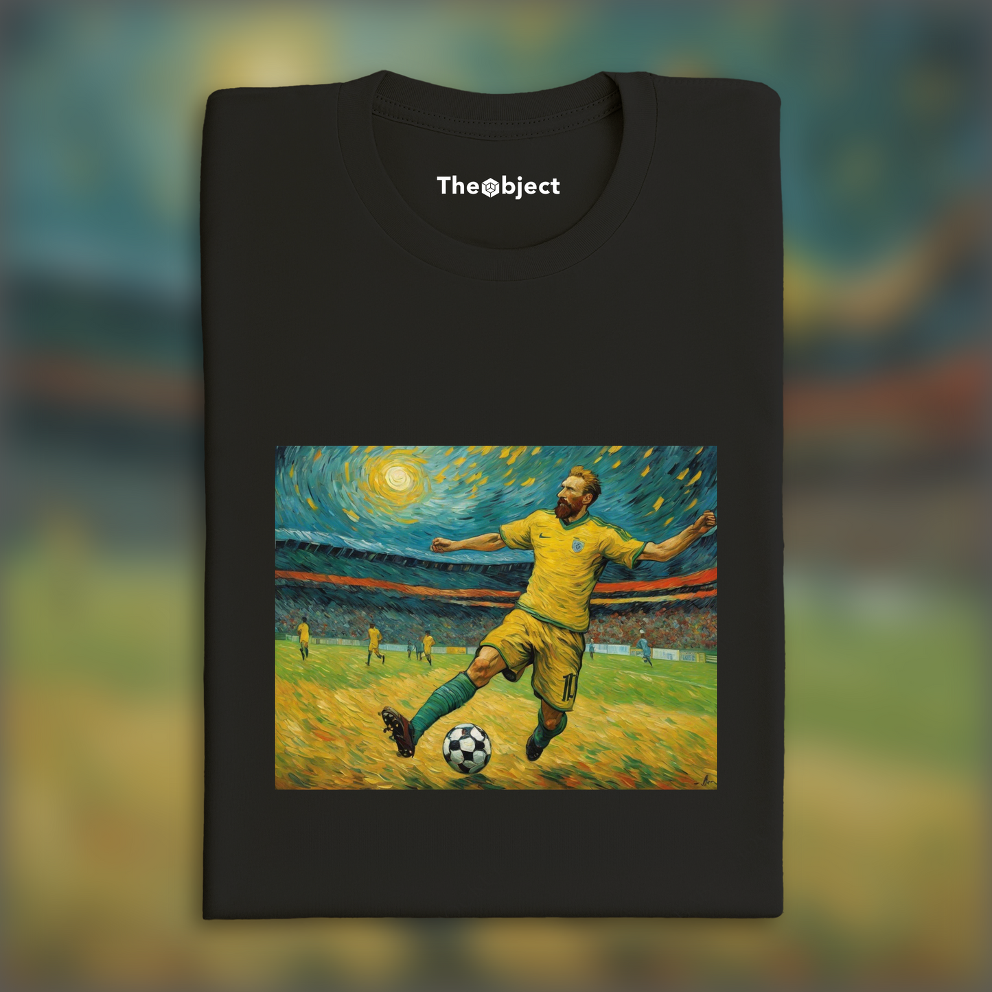 T-Shirt - Painting capturing the passionate turbulence of nature and human emotion, Soccer - 3332079756