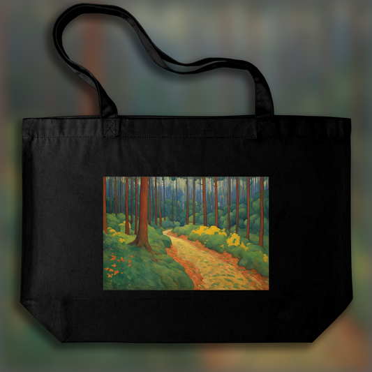 Tote bag - Symbolisme aux couleurs vives et aux formes simplifiées, Fôret - 3025043639