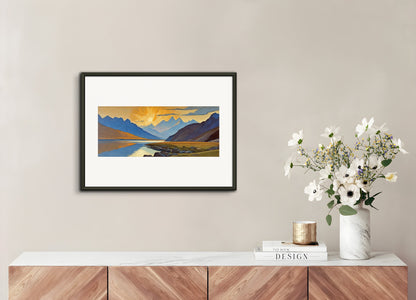 Poster with metal frame: Nicolas Roerich, Landscape