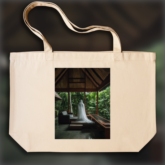 Tote bag - Realistic photography, Ghost in the shell in the Seychelles - 1442194457