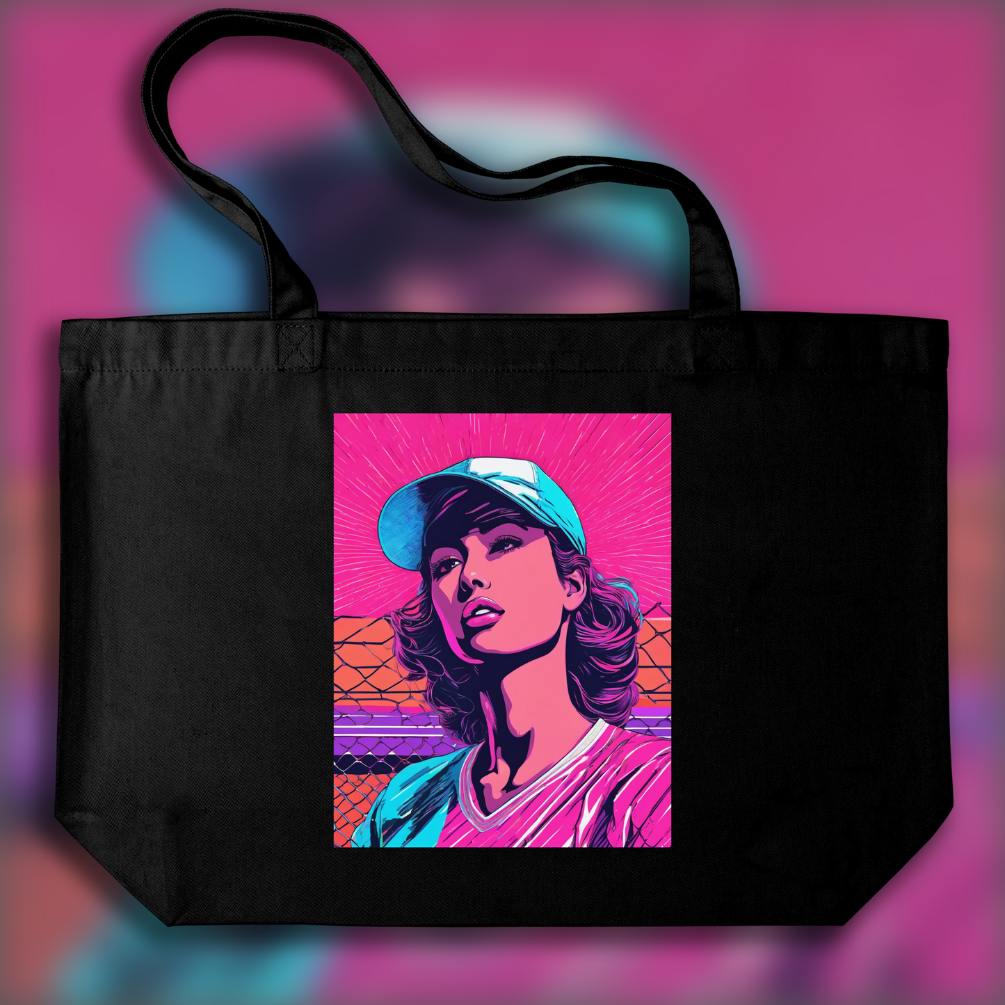 Tote bag - Vaporwave, Tennis - 2995163087