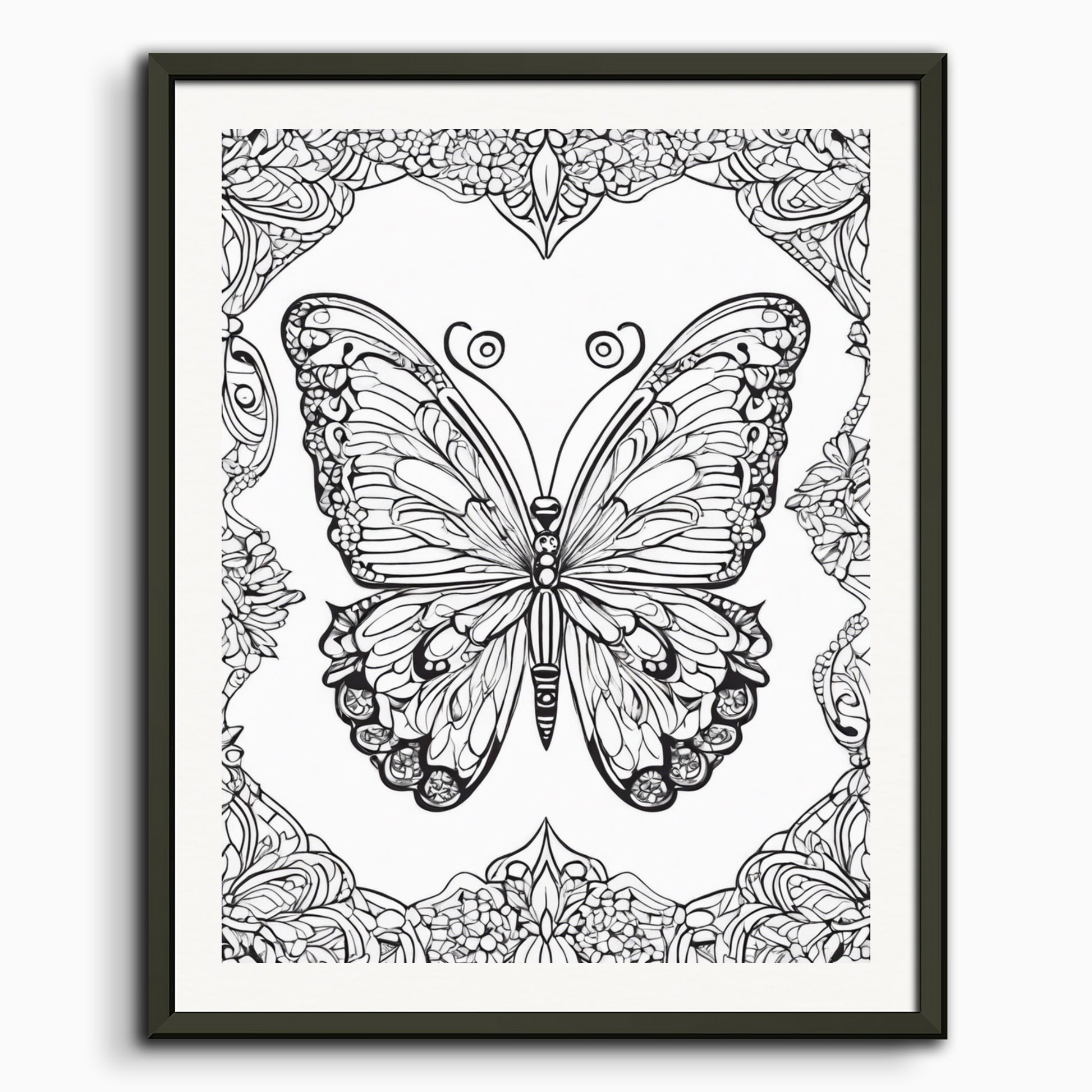 Poster: Coloring page, Butterfly