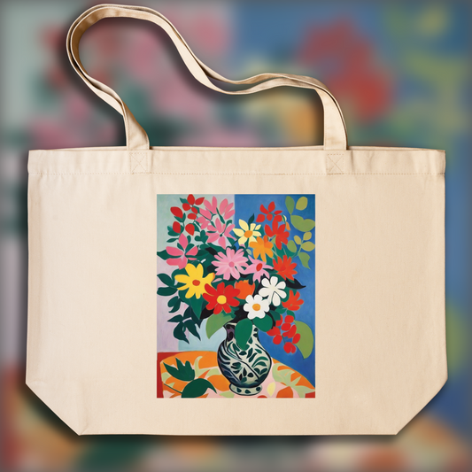 Tote bag - Formes expressives et abstraites, sensibilité décorative, Fleur - 4041213177