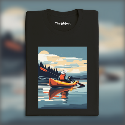 T-Shirt - Clean, modern and edgy American illustration, Kayak  - 3279006658