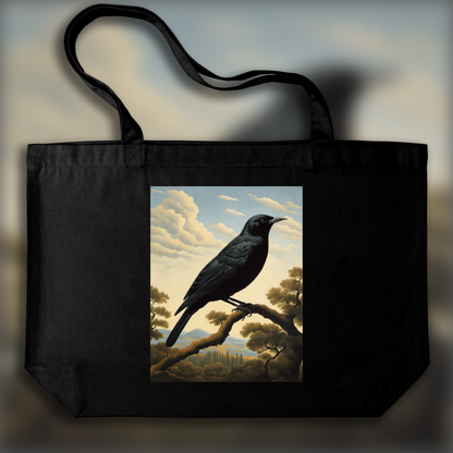 Tote bag - Surréalisme belge, a black bird - 2984316704