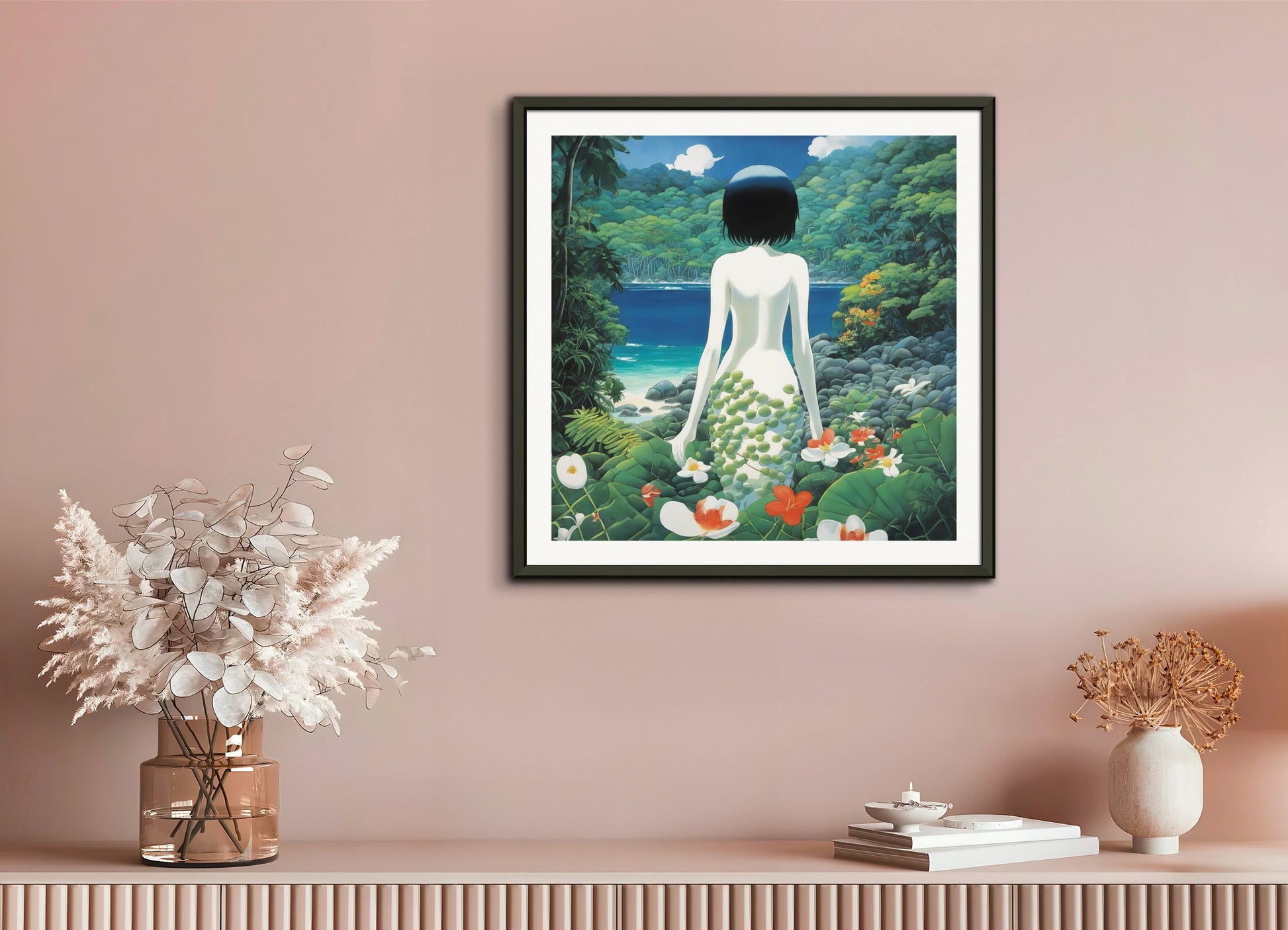 Poster with metal frame: Japanese superflat, 